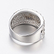 Anillos de dedo de diamante de imitación de 304 acero inoxidable X-RJEW-H125-66P-19mm-3