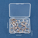 Superfindings 20 шт. гипоаллергенные серьги-крючки серебряные золотые латунные серьги-кольца с открытой петлей для изготовления ювелирных изделий 17x13 мм KK-FH0001-14-8