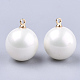 Cuentas de perlas de imitación de plástico abs ecológico MACR-S367-A-07-2