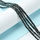 Chapelets de perles en tourmaline noire naturelle G-F748-Y02-2