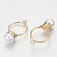 ABS Plastic Imitation Pearl Pendants KK-N235-016-4