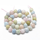 Chapelets de perles en morganite naturelle G-R446-4mm-07-2