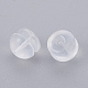 CHGCRAFT 90pcs Silicone Ear Nuts Soft Clear Ear Backs Safety Replacements Earring Backs SIL-CA0001-01-6
