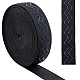 滑り止め透明シリコンポリエステルゴムバンド  柔らかいゴムの弾性ベルト  DIY縫製下着アクセサリー  ブラック  20mm SRIB-WH0011-031A-01-1