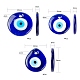 12pcs 3 colgantes de ojo malvado hechos a mano de murano de estilo LAMP-LS0001-15-3