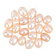Nbeads 2 fili 2 colori circa 62 pezzi di perle di perle d'acqua dolce naturali coltivate PEAR-NB0002-02B-1