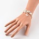 2 boucles bracelets wrap perles de perles BJEW-JB02168-4