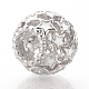 Perles européennes en laiton avec zircone cubique de micro pave ZIRC-T002-89E-2