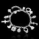 Fashionable Brass Charm Bracelets For Women BJEW-BB12521-2