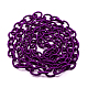 Lazo de cadenas portacables de seda hechas a mano de color violeta oscuro X-EC-A001-21-3