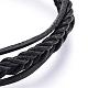 Adjustable Leather Cord Multi-Strand Bracelets BJEW-P099-01-3