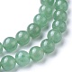 Verde naturale perline avventurina fili G-L476-10-3