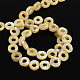 Ring Natural White Shell Beads Strands BSHE-Q025-10-2