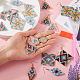 Pandahall DIY Diamond Painting Rhombus & Triangle Dangle Earring Kits DIY-TA0004-97-7