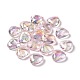 Placage uv perles acryliques irisées arc-en-ciel PACR-H001-10-2