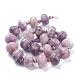 Lepidolita natural / hebras de perlas de piedra de mica púrpura G-B016-02-2