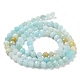 Brins de perles d'amazonite de fleurs naturelles G-J400-E07-02-3