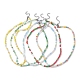 Collana con perline rotonde finte perle di vetro NJEW-JN04464-1
