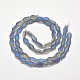 Frosted Electroplate Glass Fish Beads Strands EGLA-M001-D04-2