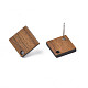 Accessoires de boucles d'oreilles en bois de noyer X-MAK-N033-004-4