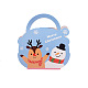 Bolsas de regalo de papel navideñas con renos y muñecos de nieve. CON-F008-03-4