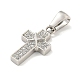 Подвески из нержавеющей стали 304 с кубическим цирконием STAS-C102-04F-P-2