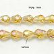 Electroplate Glass Beads Strands EGLA-D015-7x5mm-08-1