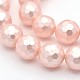 Round Shell Pearl Bead Strands BSHE-M009-10mm-M-2