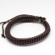Cuir style décontracté unisexe à la mode enveloppé bracelets en cuir PU BJEW-L308-15-1