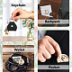 CREATCABIN 1 Set A Pocket Hug for You Token Palm Heart Pattern Long Distance Relationship Keepsake Keychain Stainless Steel Double Sided with PU Leather Keychain Gift for Family Friends 1.2Inch AJEW-CN0001-21S-5