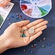 400pcs 10 hilos de perlas de vidrio de colores GLAA-TA0001-21-7