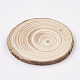 未染色の未完成の木製カボション  木のスライス  年輪  パパイヤホイップ  52~64x5mm WOOD-T011-24-3