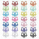 Pandahall 28 Stück 14 Farben sprühlackierte Drehverschlüsse aus Zinklegierung FIND-TA0003-42-1