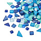 Elecrelive 240pcs2スタイル透明ガラスカボション  モザイクタイル  家の装飾やdiyの工芸品  正方形と三角形  カラフル  120個/スタイル GLAA-EL0001-03B-2