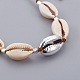 Cauris perles perles tressées bracelets BJEW-JB04042-3