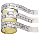 Chgcraft 3pcs 3 style ruban à mesurer d'établi auto-adhésif TOOL-CA0001-26-1