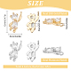 Sunnyclue 12 pièces 2 breloques en laiton de style zircone cubique KK-SC0003-24-2