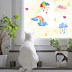 塩ビウォールステッカー  壁飾り用  虹の模様  290x800mm  2個/セット DIY-WH0228-433-7