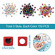 Cheriswelry 450Pcs 3 Style Opaque Acrylic Beads OACR-CW0001-02-3