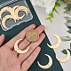 Beebeecraft 10Pcs/Box 18K Gold Plated Crescent Moon Connector Links Double Horn Charms Pendant with 2 Holes for DIY Necklace Earrings Jewellery Making STAS-BBC0001-21-3