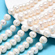Grado de hebras de perlas de agua dulce cultivadas naturales PEAR-L001-B-08-1