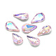 Cabujones de cristal con rhinestone RGLA-T014-8x13mm-01-1