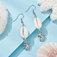 Natural Shell Dangle Earrings EJEW-JE05441-04-2