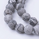Chapelets de perles en pierre de carte/pierre picasso/picasso jasper naturelles  G-G735-27F-10mm-3