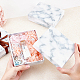 Superfindings 8pcs cajas de regalo de joyería de cartón 14.2x12.1x4.2cm patrón de textura de mármol rectángulo para collares pulseras pendientes anillos regalos para mujer con esponja en el interior CON-BC0001-18B-3