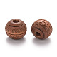 Painted Natural Wood Beads WOOD-N006-02A-02-2