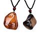 Natural Carnelian/Red Agate Pendant Necklaces NJEW-S421-033-1