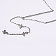Mariposa 304 zarcillos sistemas de la joya collares colgante de acero inoxidable y SJEW-M086-07P-2