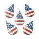 Große Anhänger aus Espenholz mit einseitig bedrucktem Thema der amerikanischen Flagge WOOD-G014-12-1