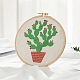 Cactus Pattern DIY Beginner Embroidery Beginner Kit DIY-P077-019-1